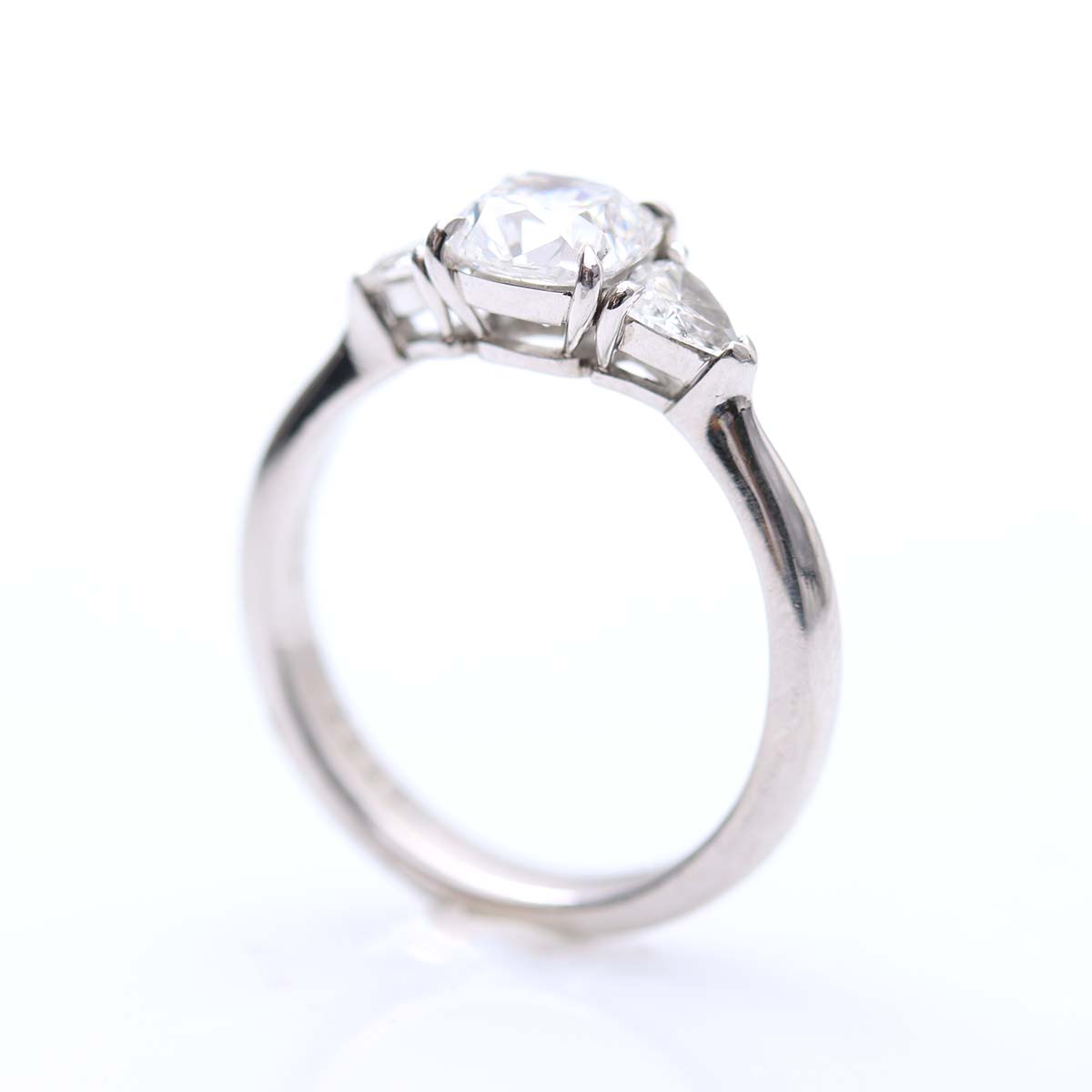 Cushion Cut Three Stone Ring #VR240227-2 - Engagement Rings