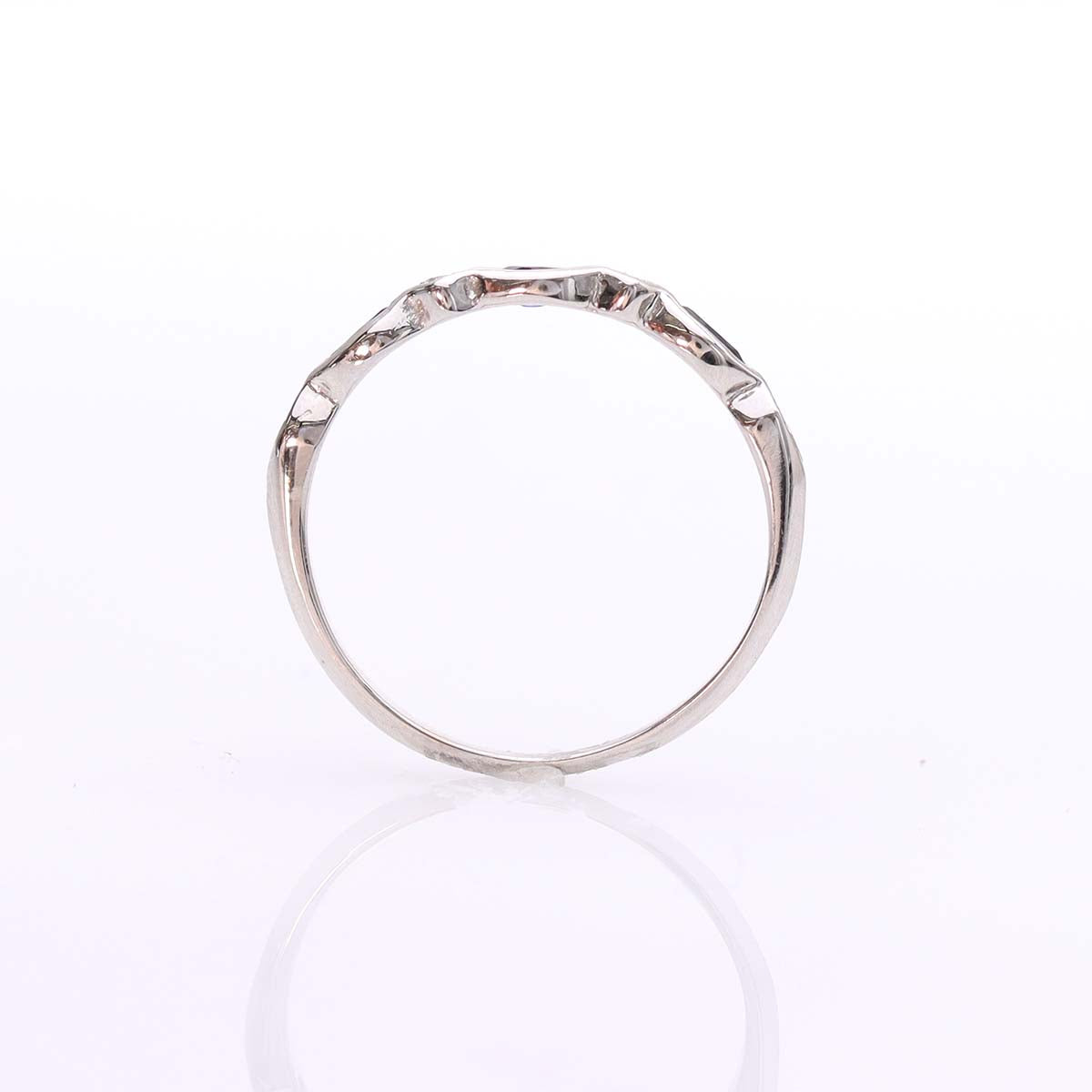 Diamond and Sapphire Wedding Band #L2413WSA 14K - Wedding Bands