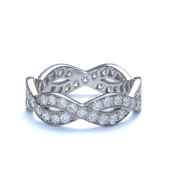 Diamond Eternity Band #L1200 - 14k White Gold / 5.5 - Wedding Bands