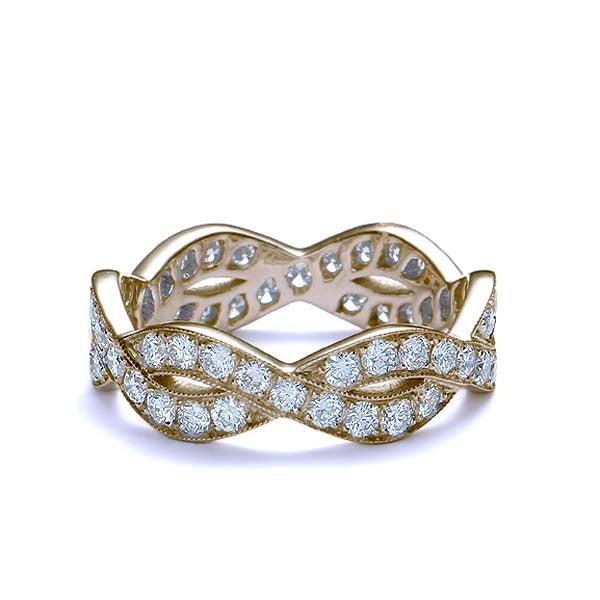 Diamond Eternity Band #L1200 - 14k Yellow Gold / 5.5 - Wedding Bands