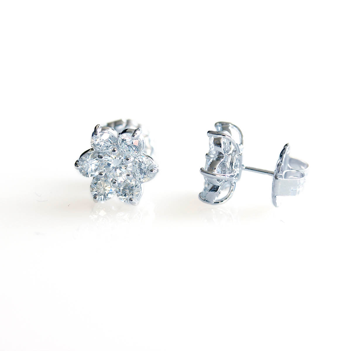 Diamond Flower Earring #ER493B-1 - Earrings