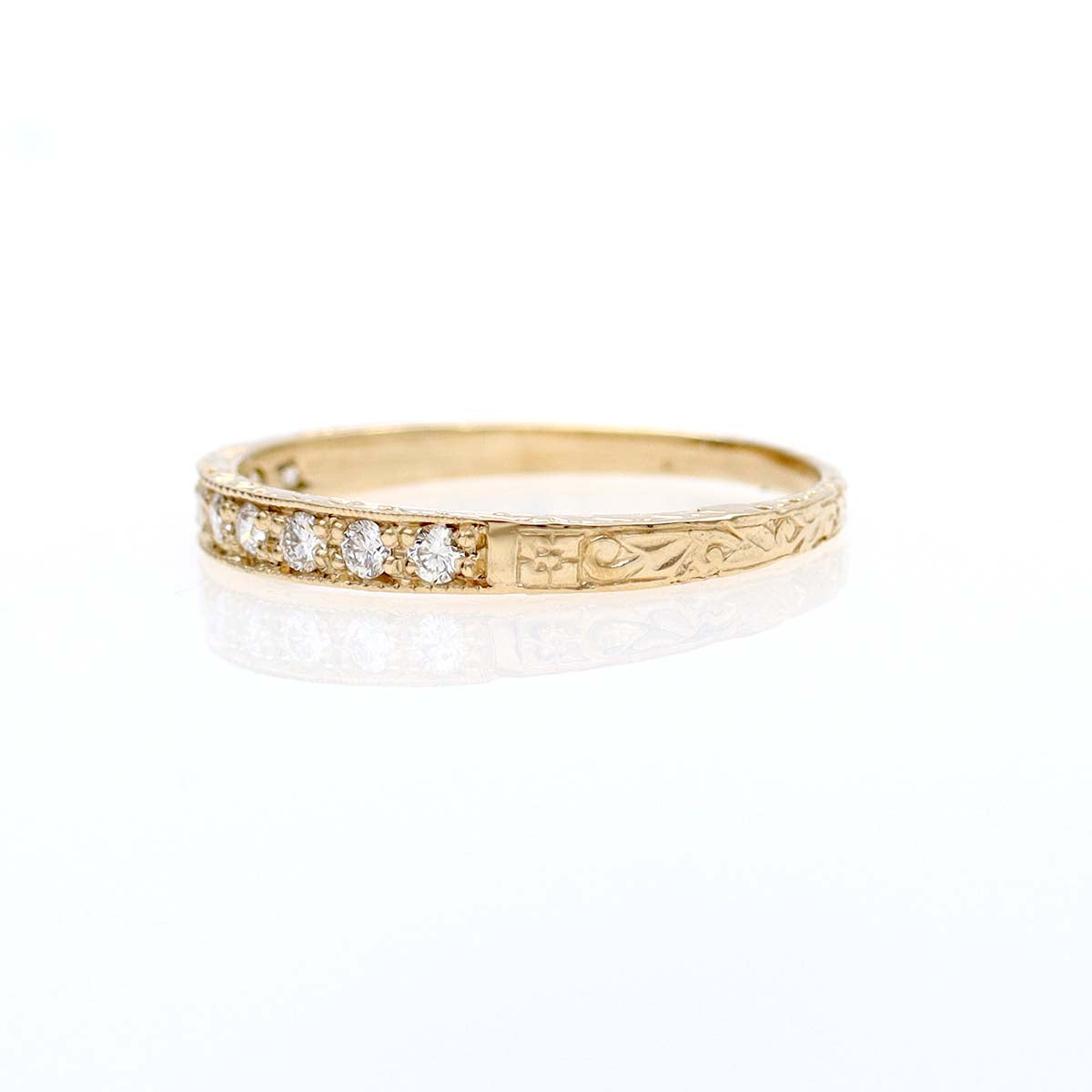 Diamond Replica Art Deco Wedding Band #L1000 - Wedding Bands