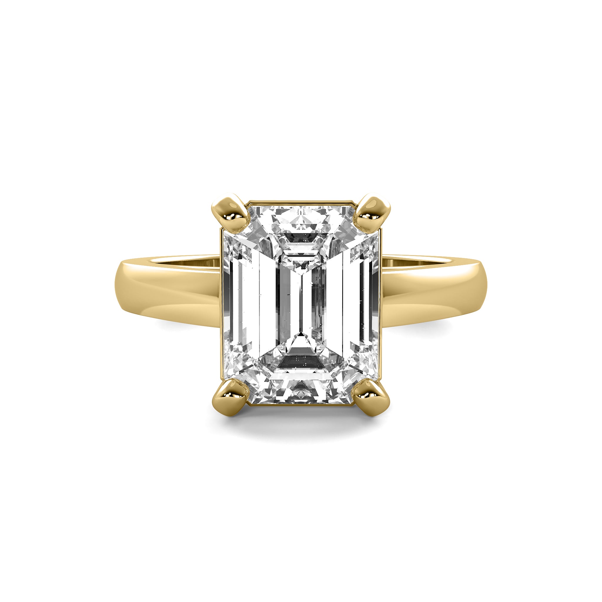 Classic Emerald Cut Diamond Engagement Ring #3647-1