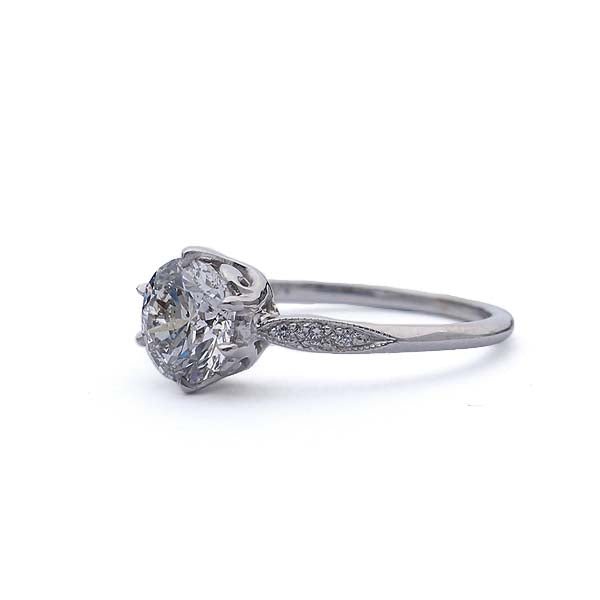 Edwardian Inspired Diamond Engagement Ring #3413-5 - Leigh Jay & Co