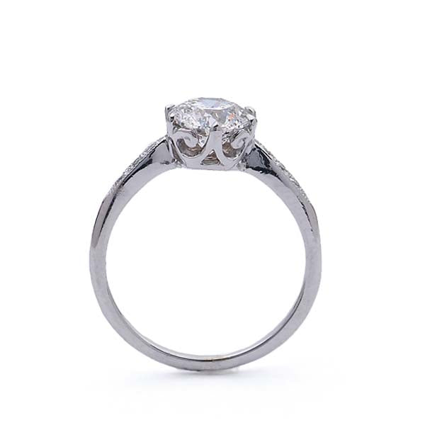 Edwardian Inspired Diamond Engagement Ring #3413-5 - Leigh Jay & Co