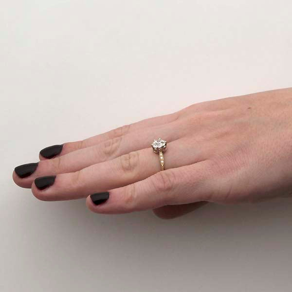 Edwardian Inspired Diamond Engagement Ring #3413-5 - Leigh Jay & Co