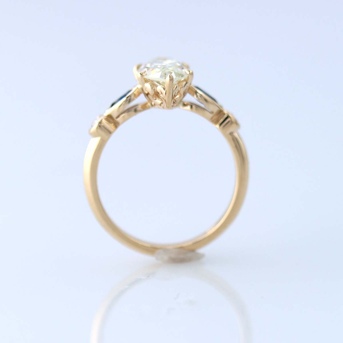 Edwardian Inspired Engagement Ring Setting #L3702-1 - Made To Order