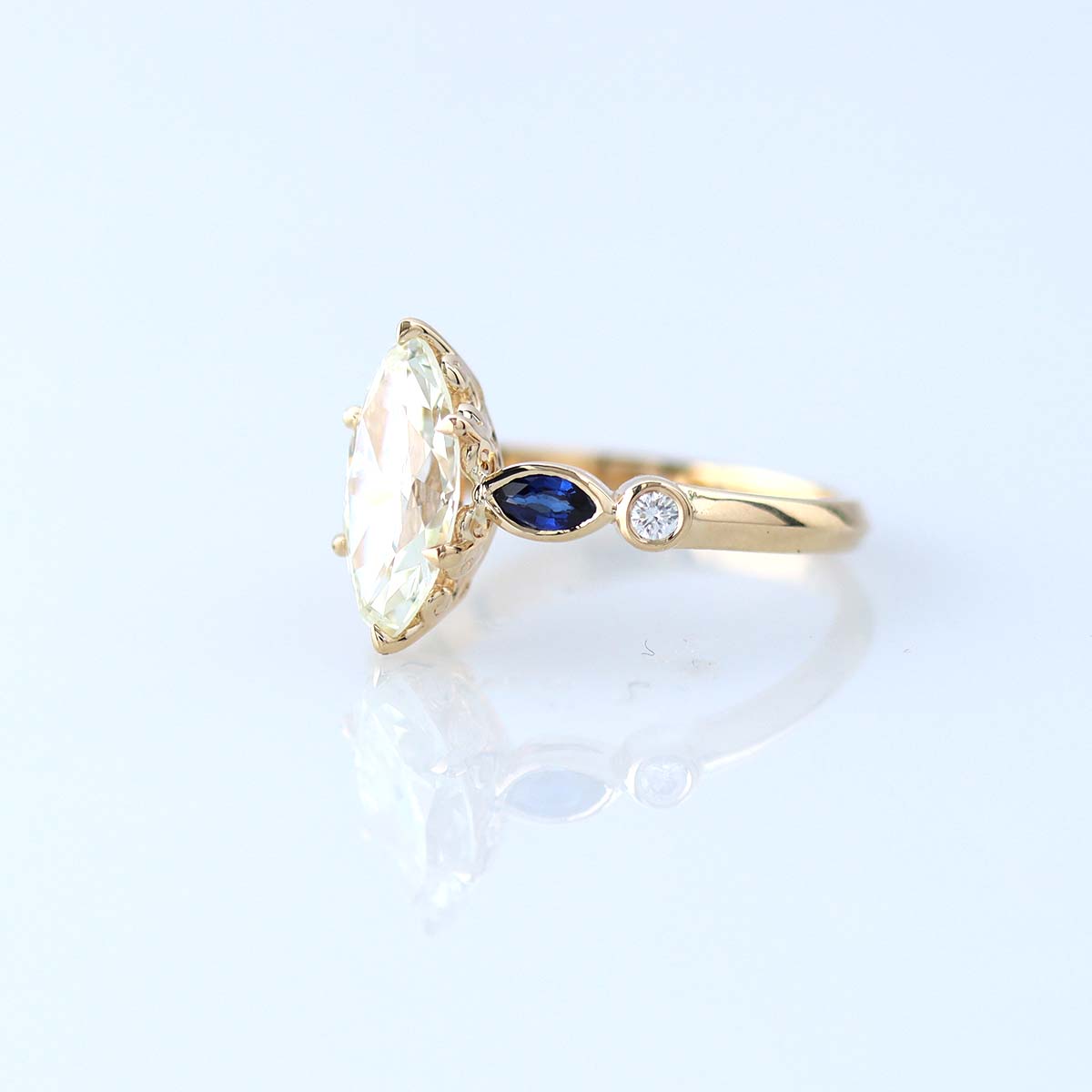 Edwardian Inspired Engagement Ring Setting #L3702-1 - Made To Order