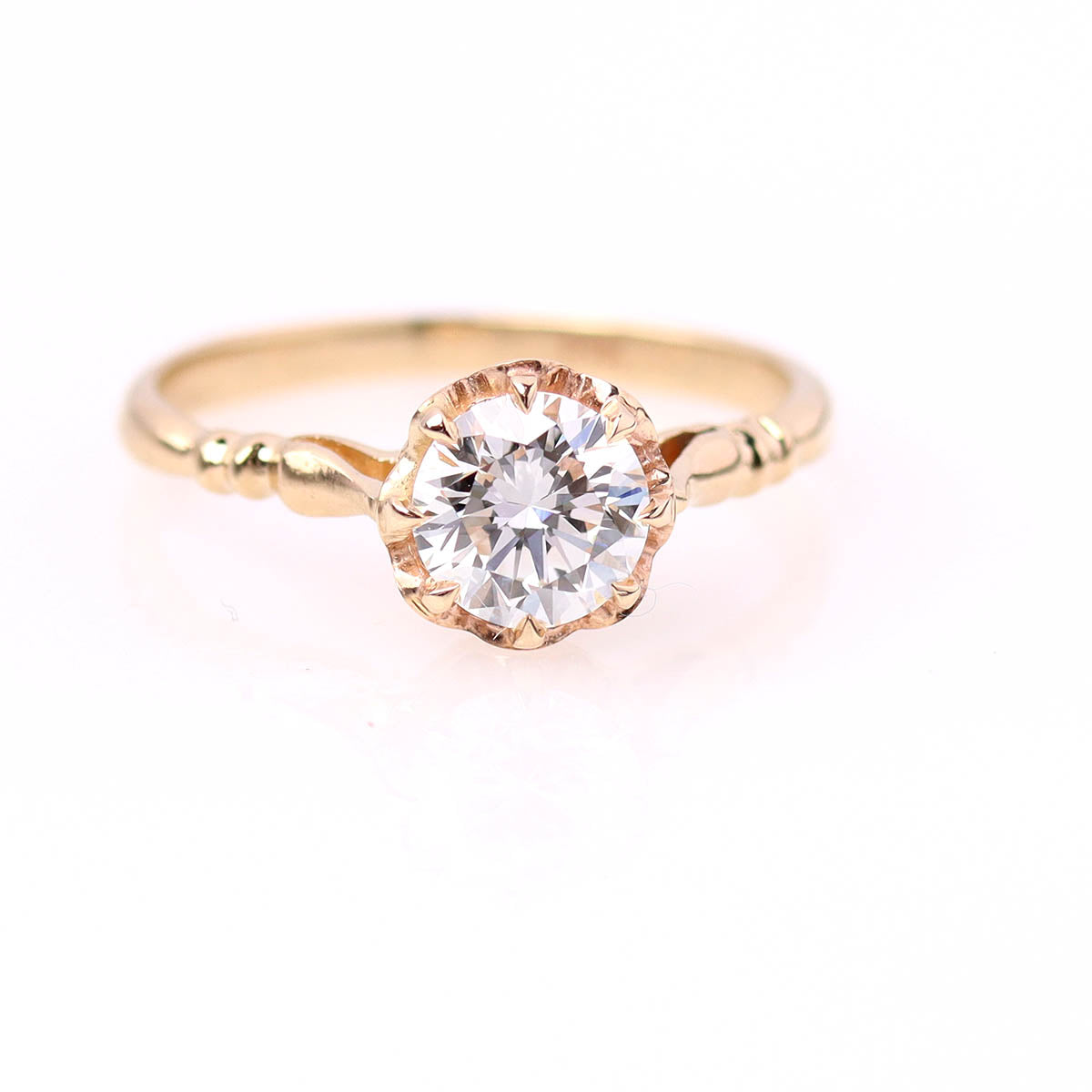Edwardian Inspired Solitaire Engagement Ring #3764