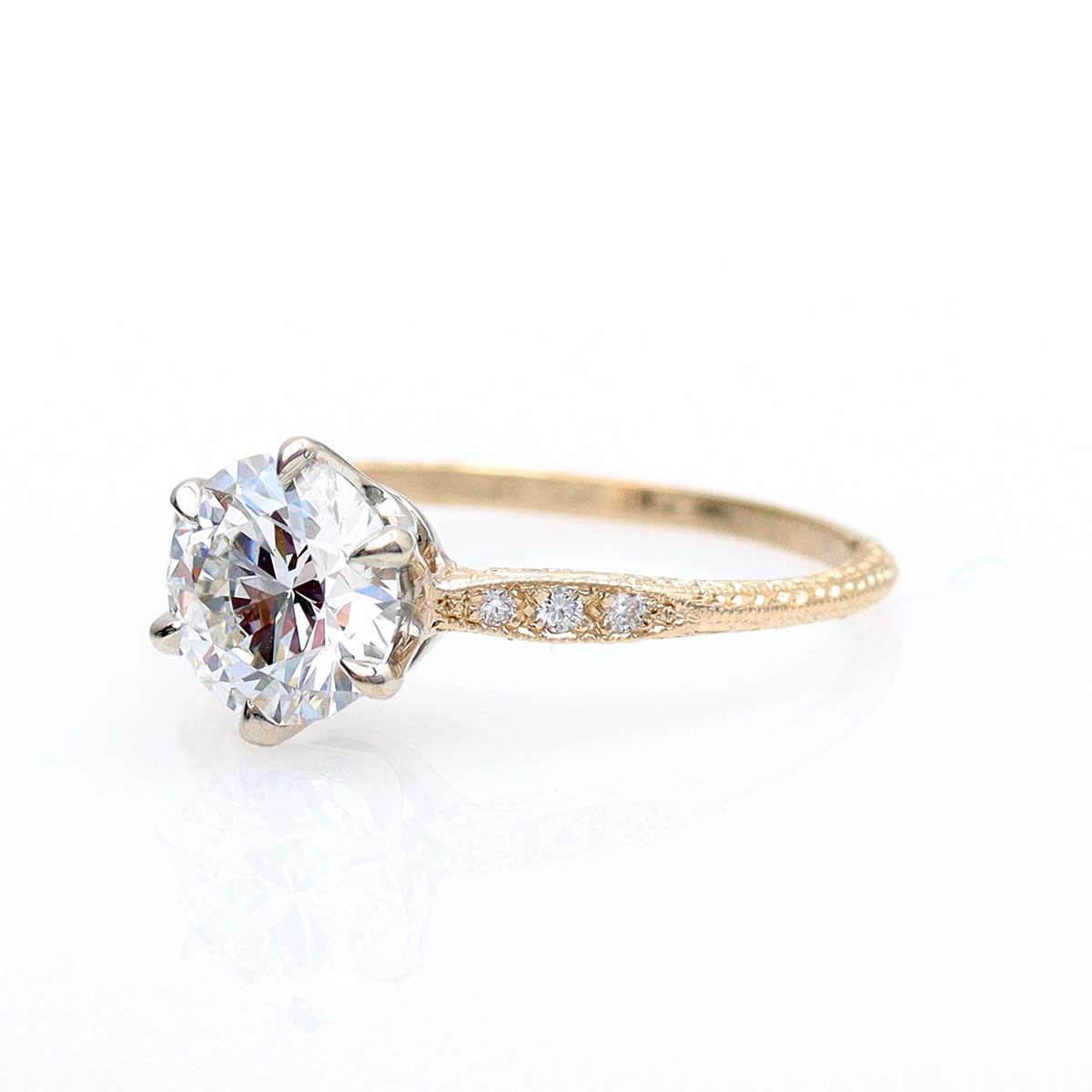 Edwardian Revival Engagement Ring #3604-2 - Engagement Rings