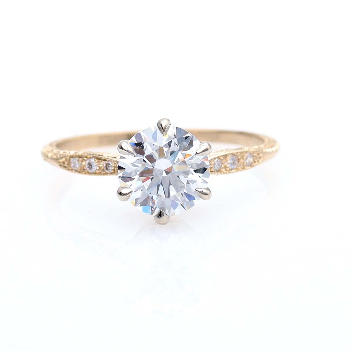 Edwardian Revival Engagement Ring #3604-2 - Engagement Rings