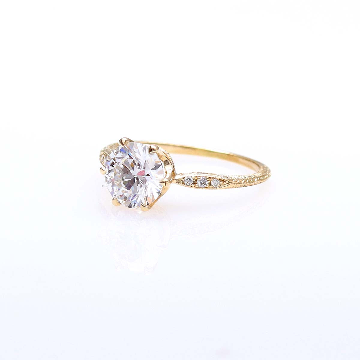 Edwardian Revival Engagement Ring #3604HE-7 - Engagement Rings