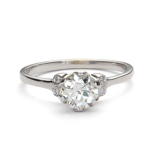 Edwardian Style Diamond Solitaire Ring #3352-01 - Engagement Rings