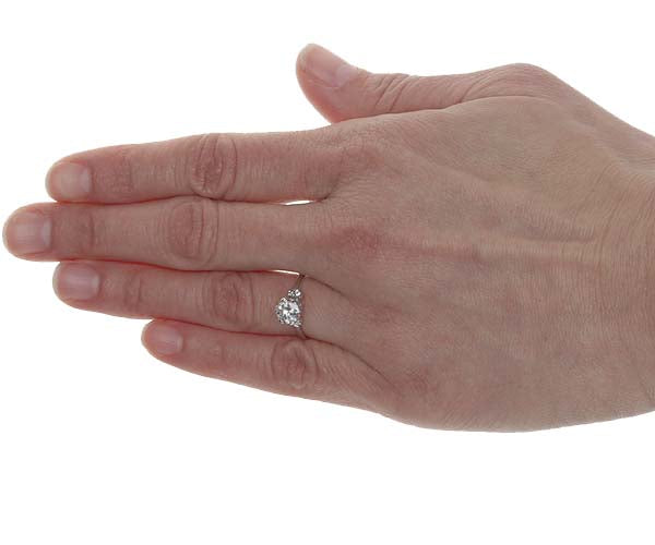 Edwardian Style Diamond Solitaire Ring #3352-01 - Engagement Rings