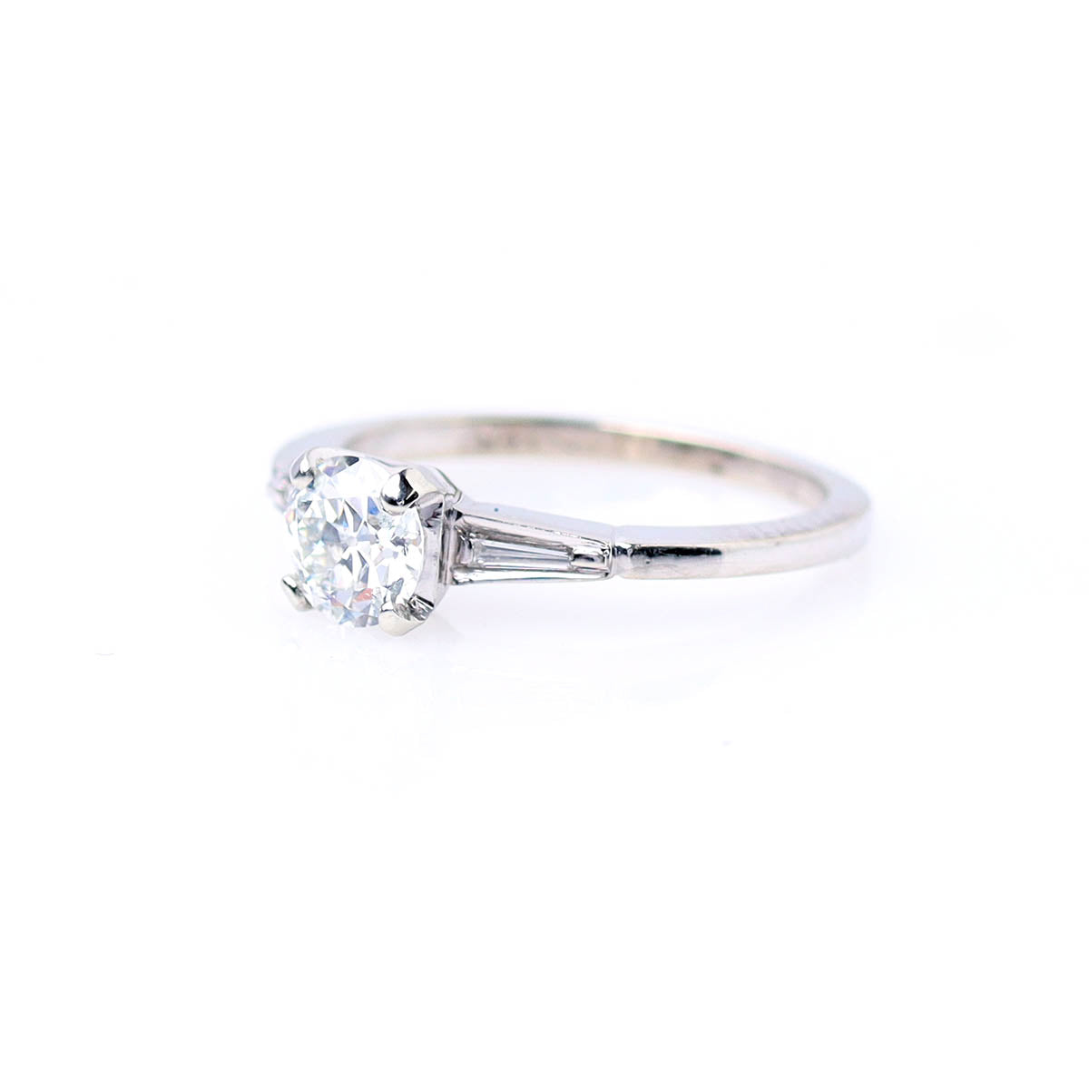 Elegant Tapered Baguette Vintage Engagement Ring #R140611-02 - Engagement Rings
