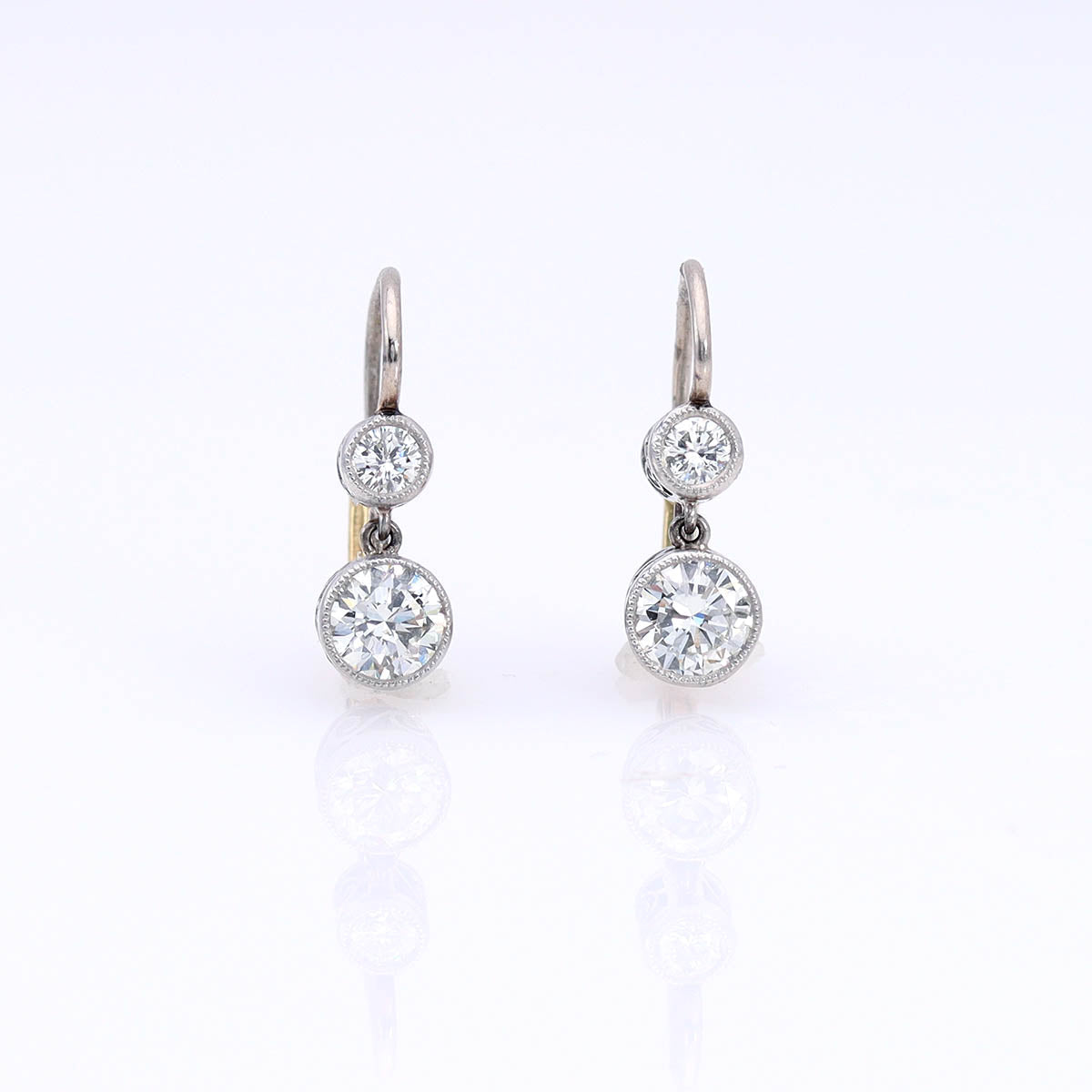 Estate Art Déco Inspired Dormeuse Earrings #VE250725-2 - Earrings