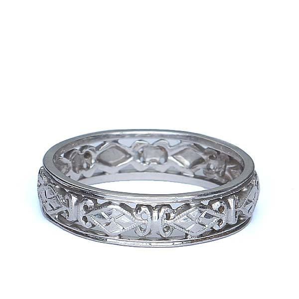 Estate Platinum Wedding band #VR10327-01 - Wedding Bands for Him