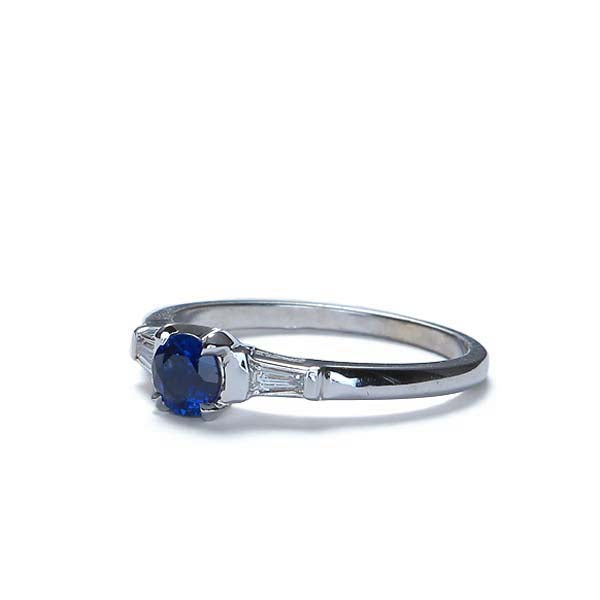 Estate Sapphire and Diamond engagement ring #VR140611-08 - Leigh Jay & Co