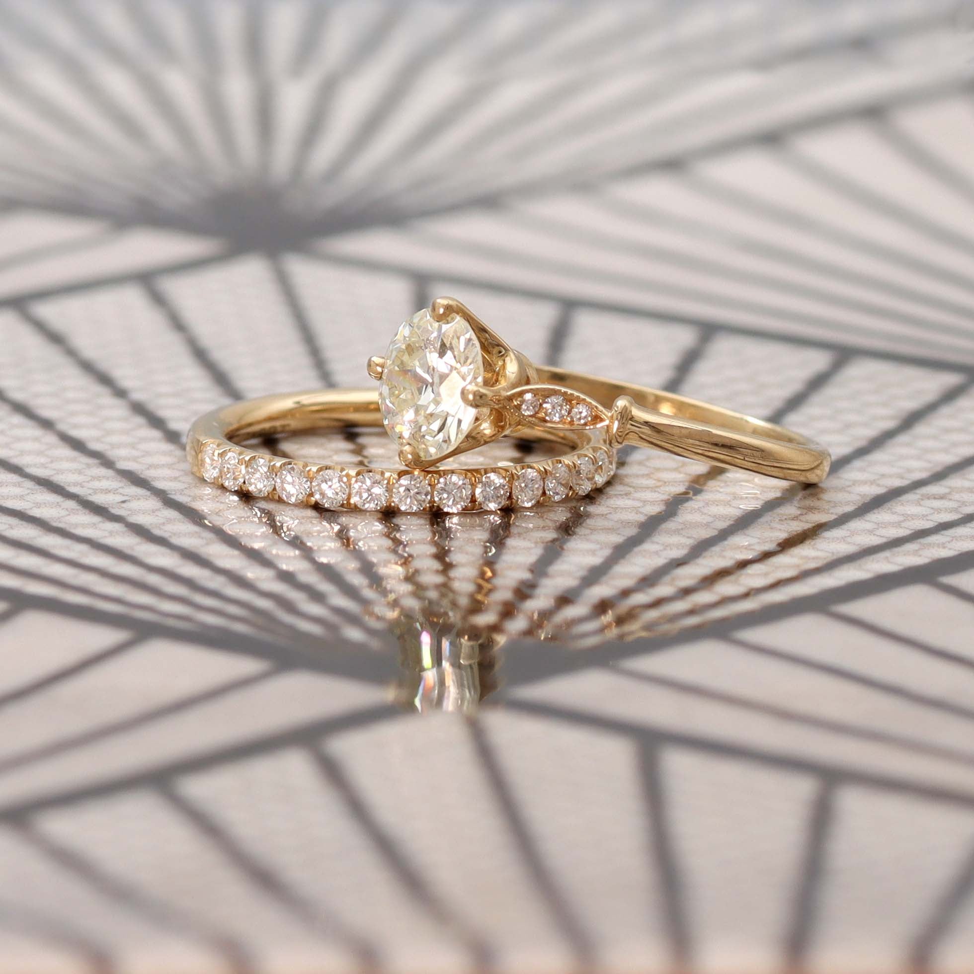 French Pave Diamond Band Ring #LE4001 - Wedding Bands