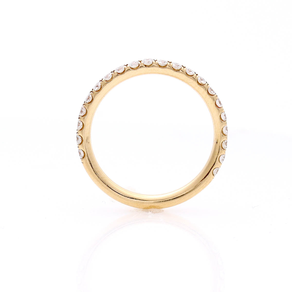 French Pave Diamond Band Ring #LE4001 - Wedding Bands