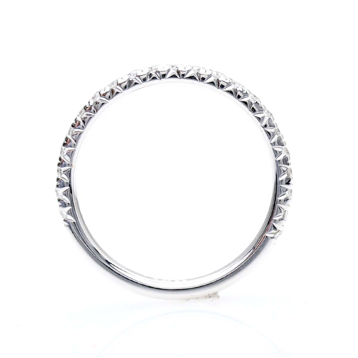 French Pave Diamond Wedding Band #LE4002 Wedding Bands