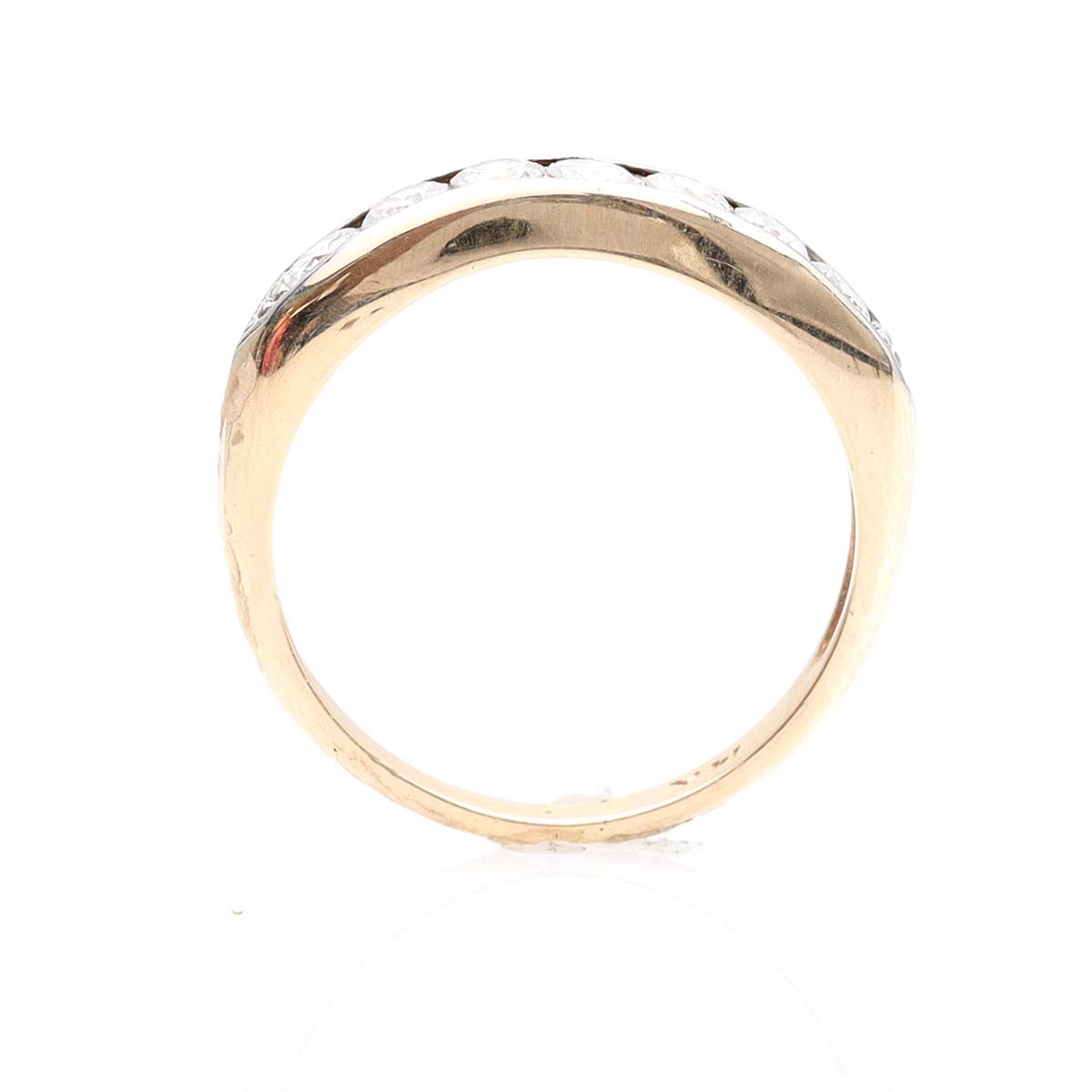 Gold and diamond wedding band. 0.70 cts total weight #VWB-46 - Leigh Jay & Co