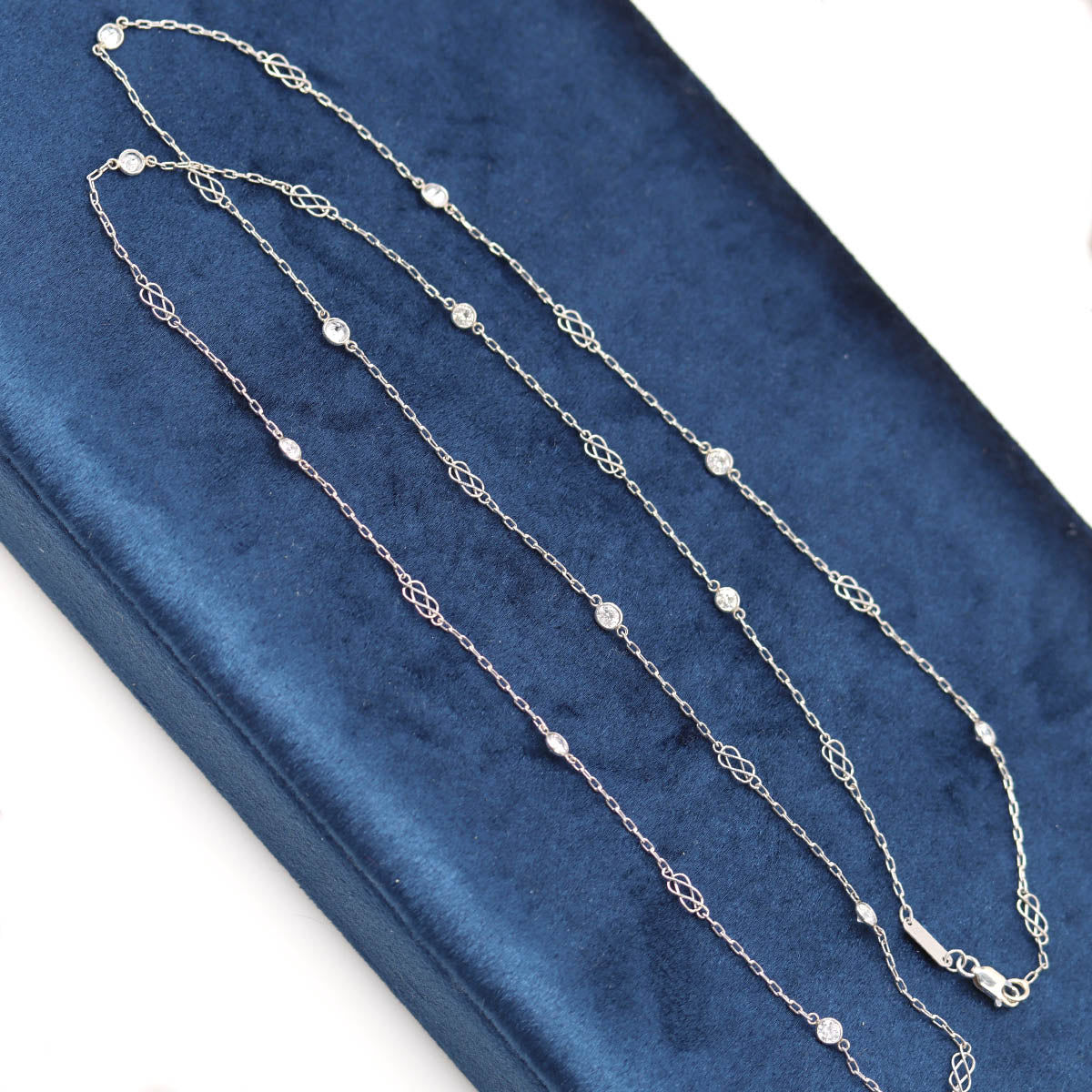 Handmade Diamond and Filigree Chain Necklace #VCN250825 1 Necklaces