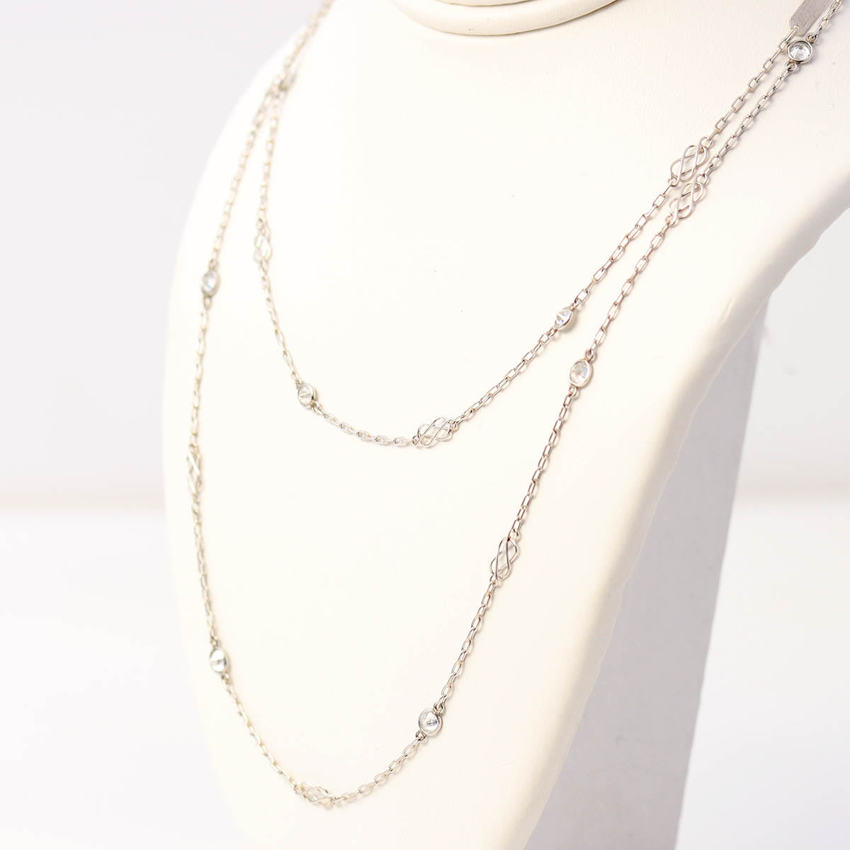 Handmade Diamond and Filigree Chain Necklace #VCN250825 1 Necklaces
