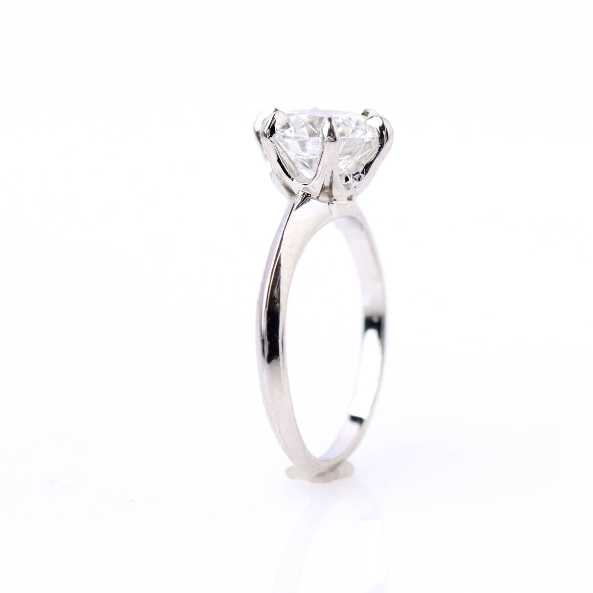 Late Art Deco-inspired Classic Engagement Ring Setting #L3233PT - Engagement Rings
