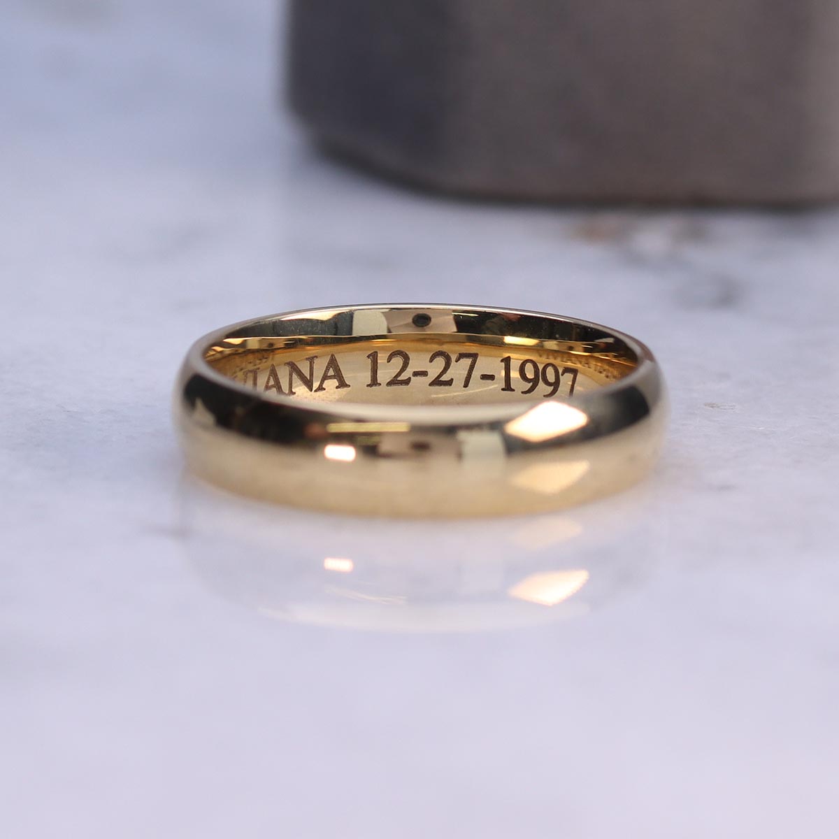 Men’s 18k Yellow Gold Classic Wedding Band 5.5mm wide #DCFY18-5.5-SZ-11 - Wedding Bands for Him