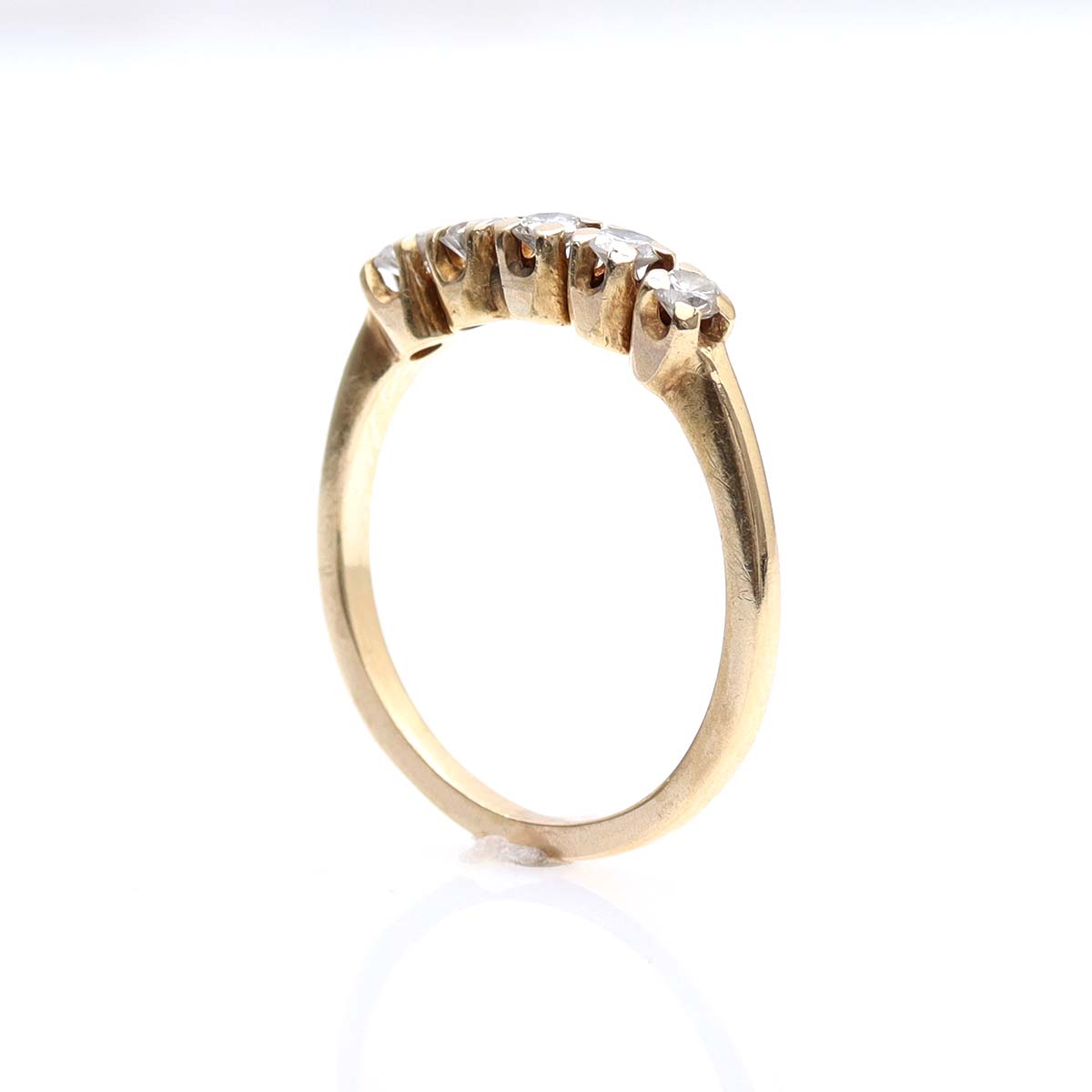 Mid Century Diamond and 14k Gold Wedding Band #VB231128 - Wedding Bands
