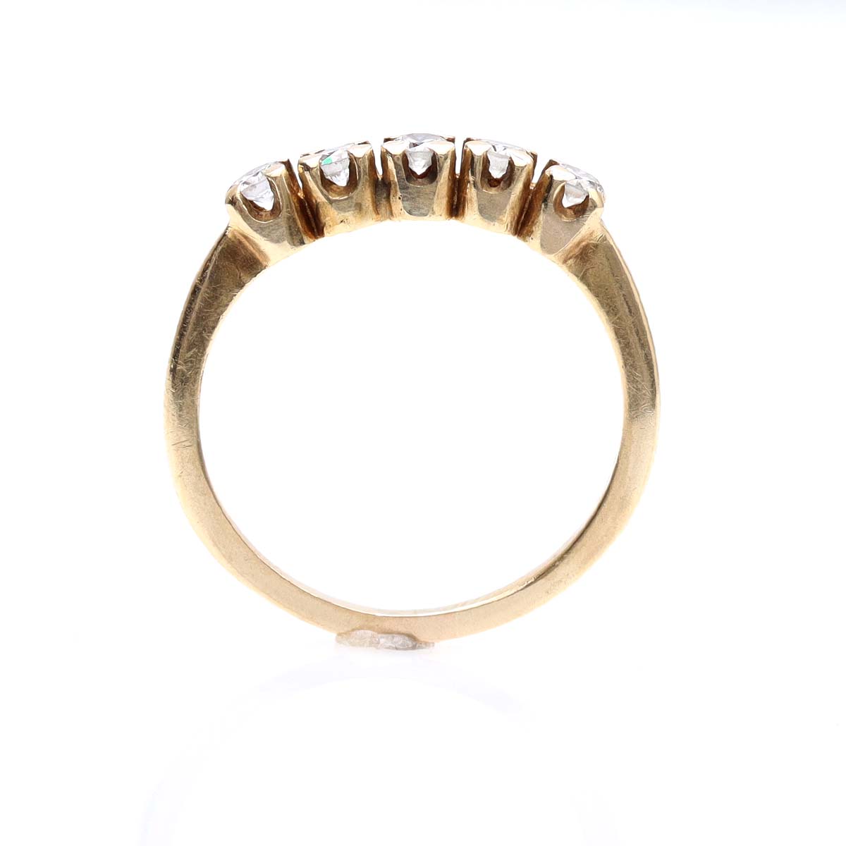 Mid Century Diamond and 14k Gold Wedding Band #VB231128 - Wedding Bands