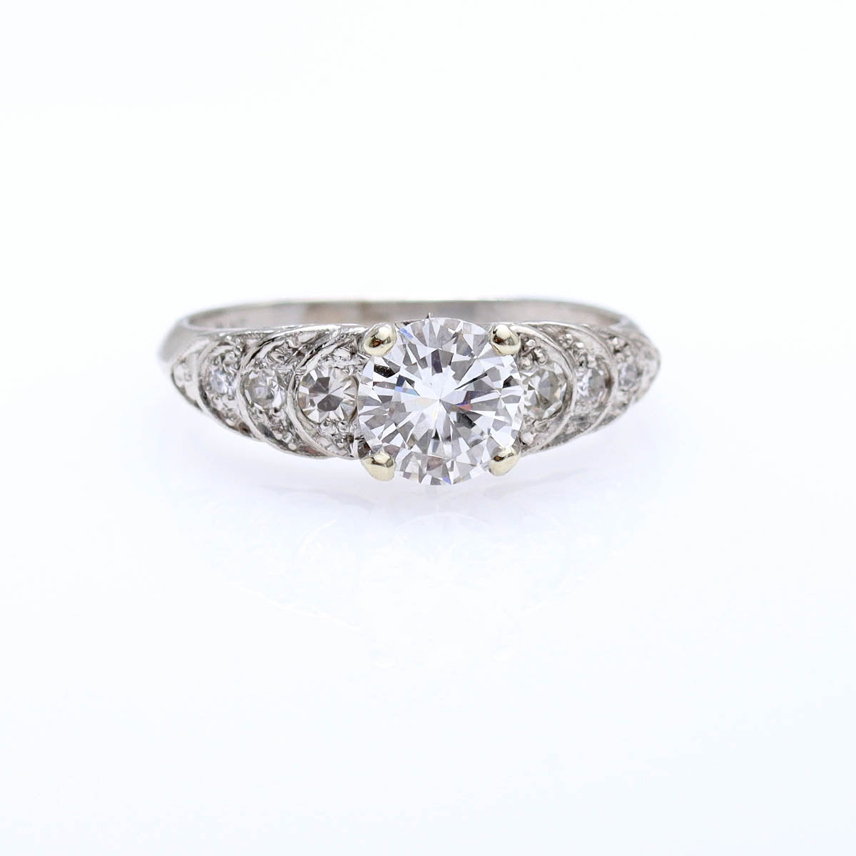 Mid-Century Diamond Engagement Ring #VR241004 - Engagement Rings
