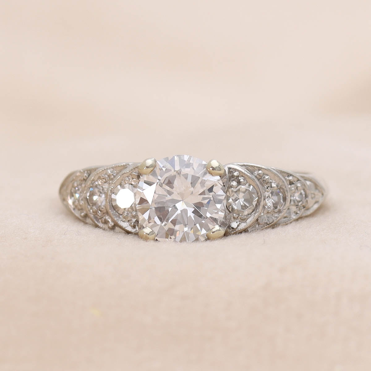 Mid-Century Diamond Engagement Ring #VR241004 - Engagement Rings