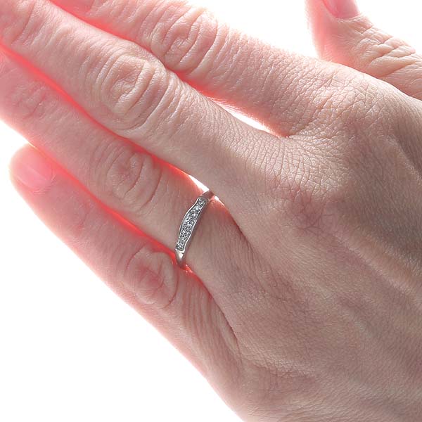 Mid-Century Diamond Wedding Band #VR160504-02 - Leigh Jay & Co