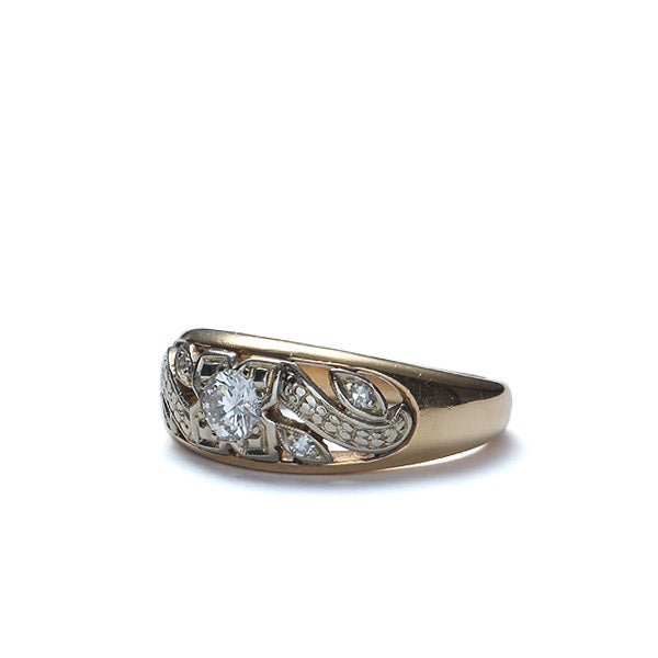 MidCentury 14k Diamond ring. #VR140428-07 - Leigh Jay & Co