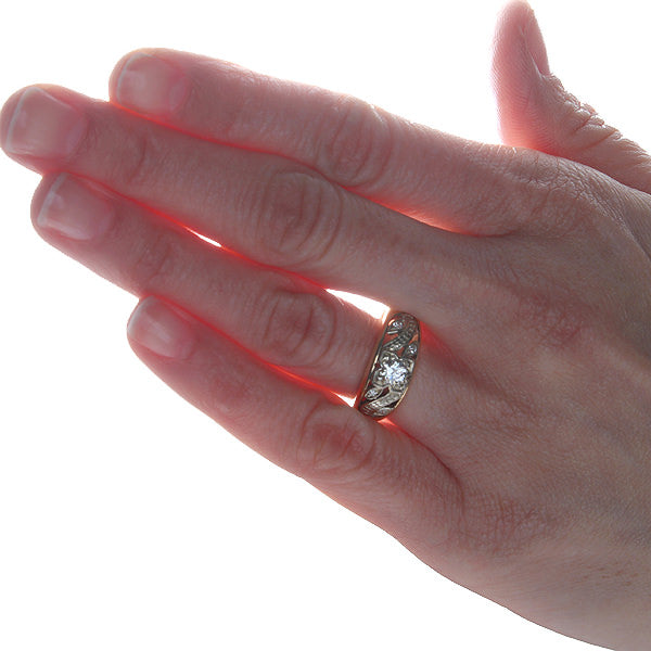 MidCentury 14k Diamond ring. #VR140428-07 - Leigh Jay & Co