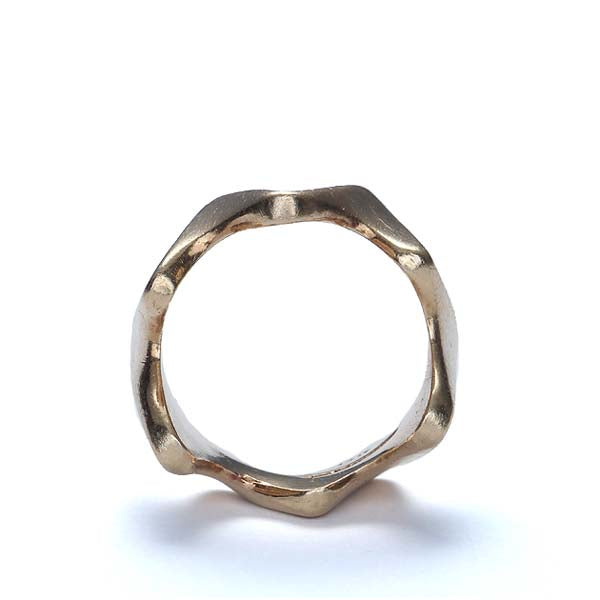 Midcentury Modernist Gold Ring #VR161025-01 - Wedding Bands