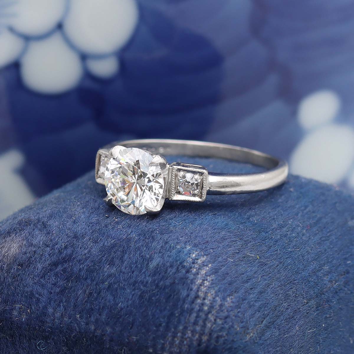 Midcentury Platinum Engagement Ring #VR231013-1 - Engagement Rings