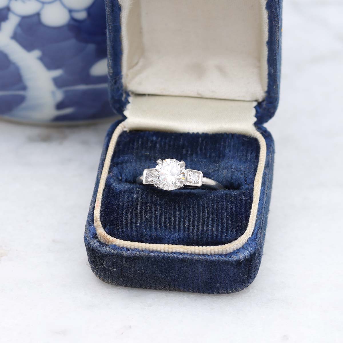 Midcentury Platinum Engagement Ring #VR231013-1 - Engagement Rings