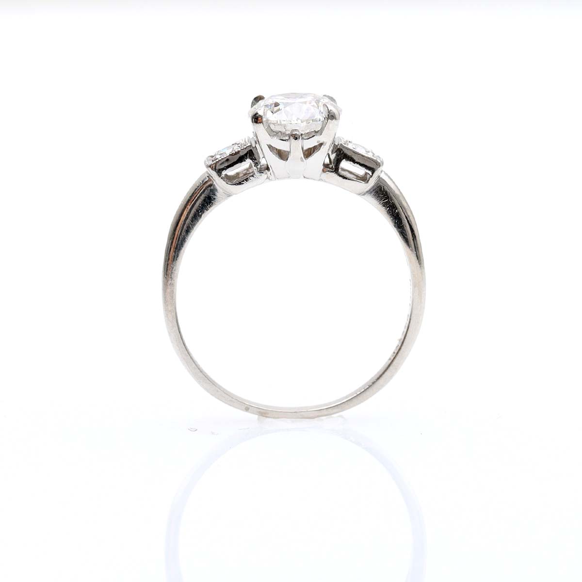 Midcentury Platinum Engagement Ring #VR231013-1 - Engagement Rings
