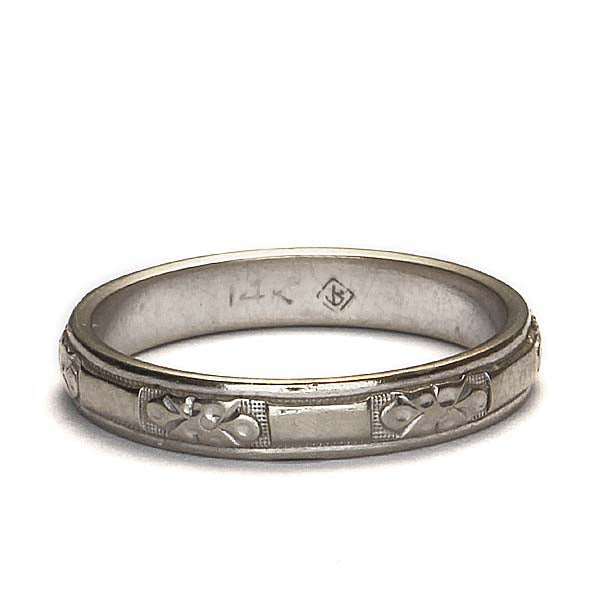Midcentury Wedding band #VR160426-05 - Leigh Jay & Co
