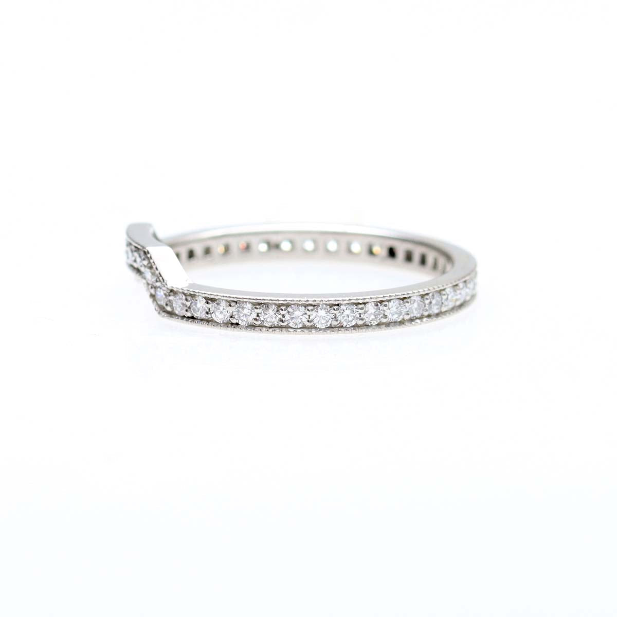 Narrow Bead-Set Diamond Band with Bump Out #L1030NPT-1 - Wedding Bands
