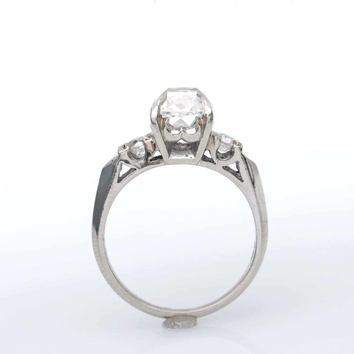 Old Mine Cushion Cut Diamond Retro Engagement Ring #VR210816-6 Default Title