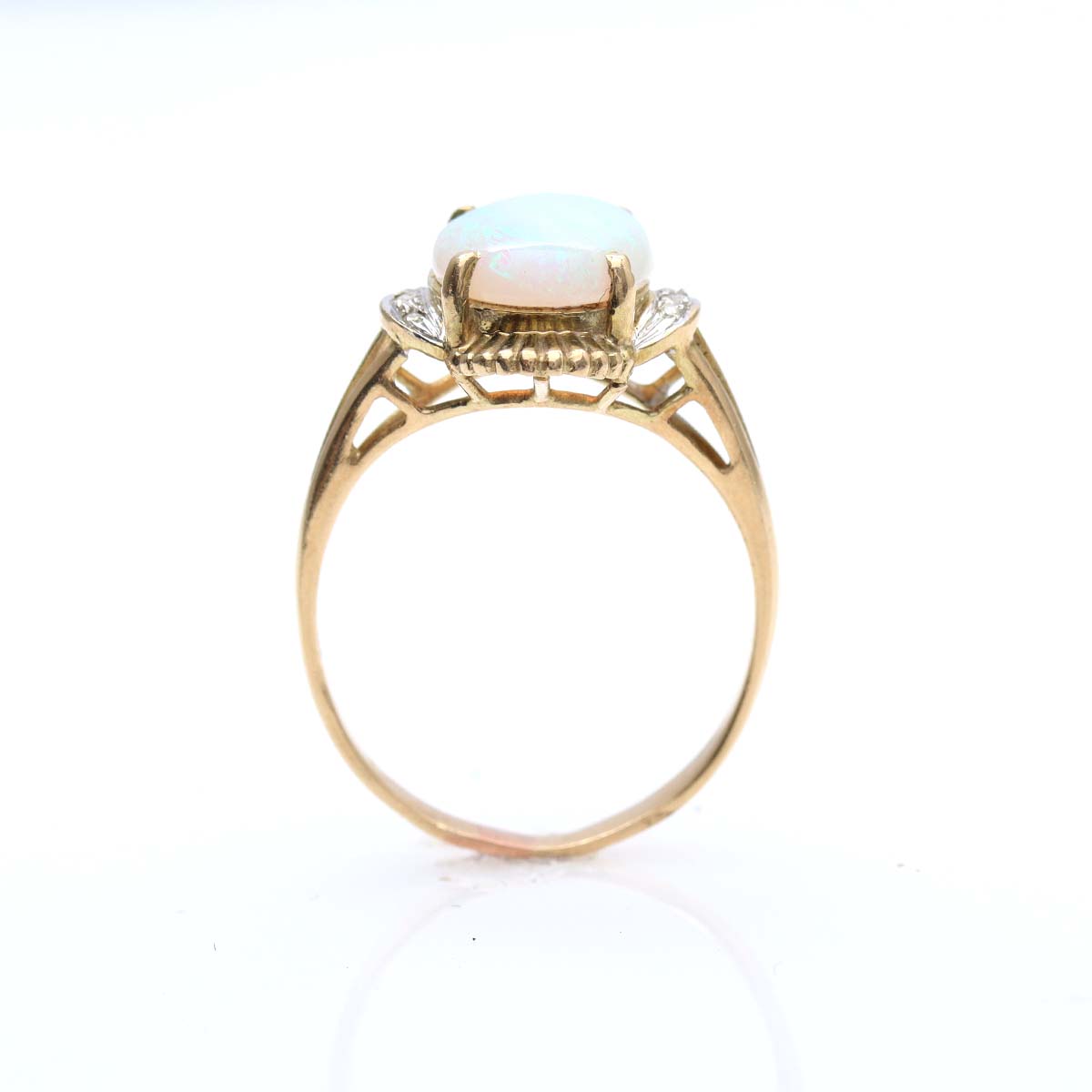 Retro 14k Yellow Gold Opal Ring #VR231203