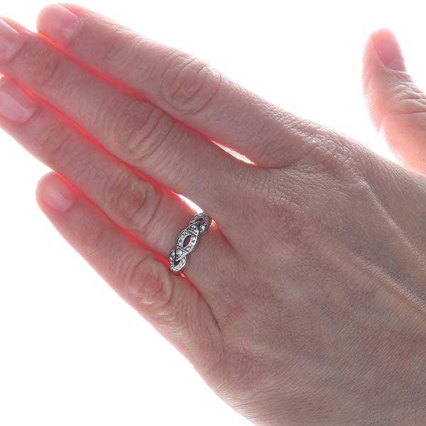 Open Work Diamond Ring Circa 1956 #VR503-18 - Wedding Bands