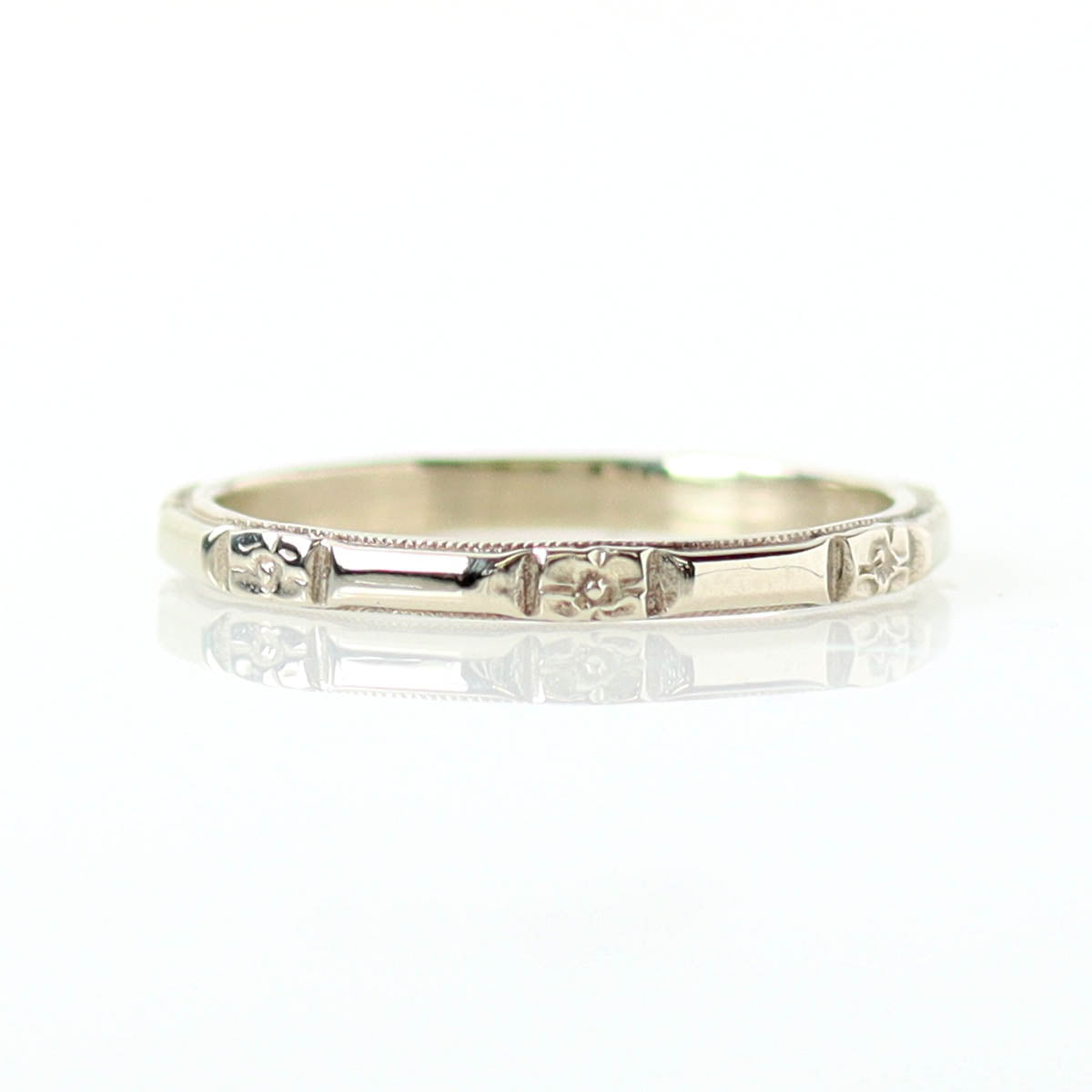 Orange Blossom Wedding Band #L3702 - 14k White Gold 6.25 - Wedding Bands