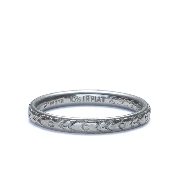 Platinum Wedding Band by Lohengrin, 1930 #VR566-26 - Leigh Jay & Co