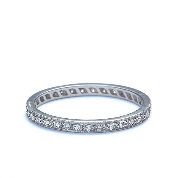 Replica 1930s Diamond Eternity Band #L1107 - 14k White Gold / 4 - Wedding Bands