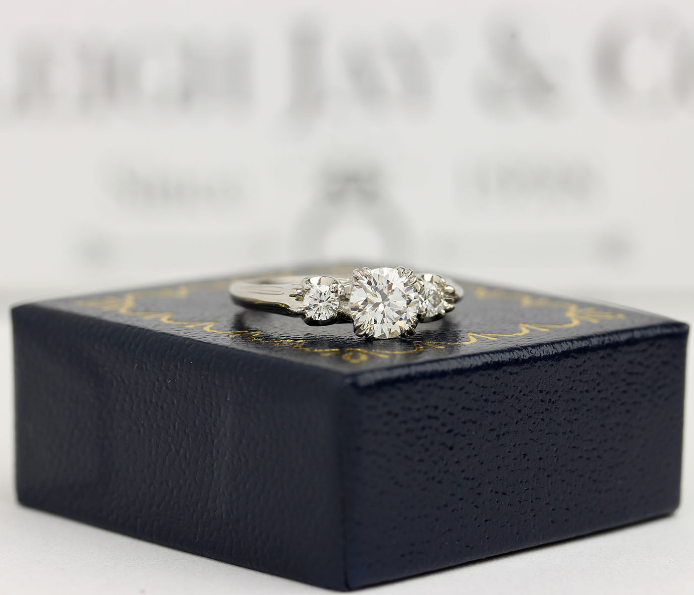 Replica 1930s Engagement ring set with a vintage diamond. #1228-3 Default Title
